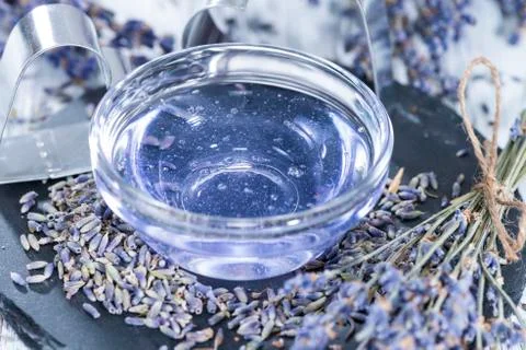 Lavender bath additive Stock Photos
