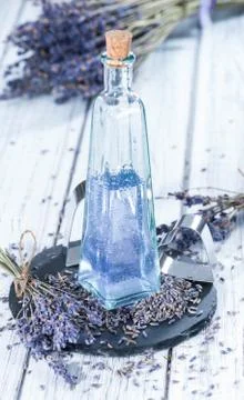 Lavender bath additive Stock Photos