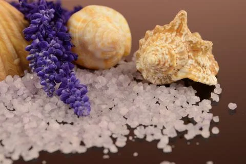 Lavender Bath Salts Stock Photos