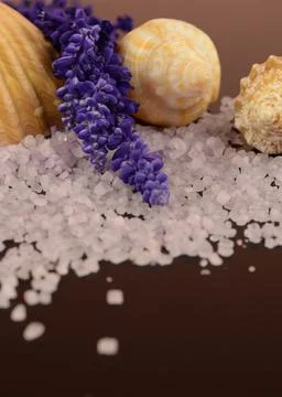 Lavender Bath Salts Stock Photos