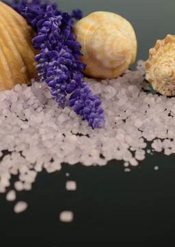 Lavender Bath Salts Stock Photos
