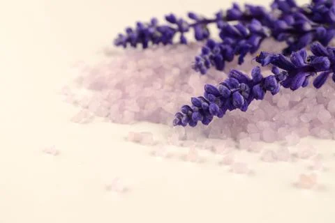 Lavender Bath Salts Stock Photos