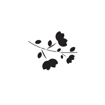Lavender black vector concept icon. Lavender flat illustration, sign Stock-Illustration