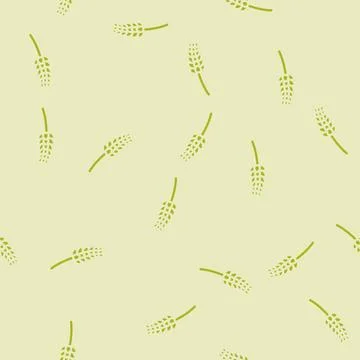 Lavender blossom spring glyph vector seamless pattern Illustrazione stock