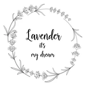 The lavender bouquet. Stock Illustration
