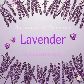 Lavender bouquets background Stock-Illustration