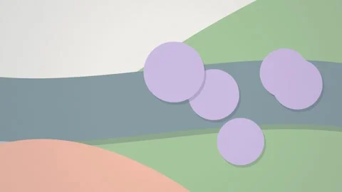Lavender circles layered wavy seamless loop motion background Stock-Footage 344318587