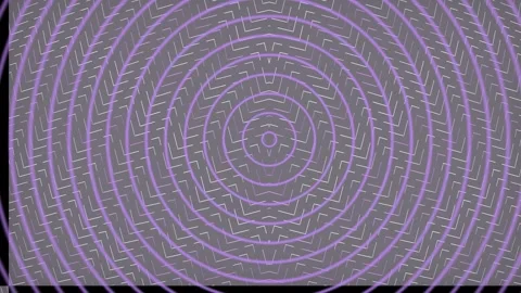Lavender concentric rings forming a hypnotic radial geometric pattern Видео 342876891