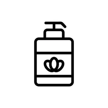 Lavender cream icon vector. Isolated contour symbol illustration 库存插图