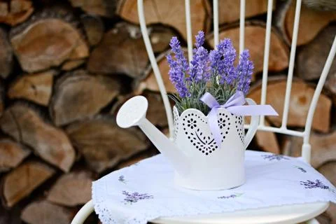 Lavender decoration Stockfoto's
