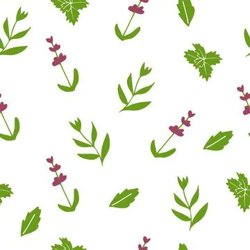 Lavender decorative pattern. Seamless pattern for fabric, paper and other pri Stock Illustration