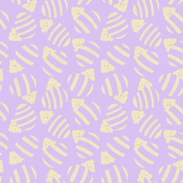 Lavender Easter Egg Seamless Pattern Background Stock Illustration