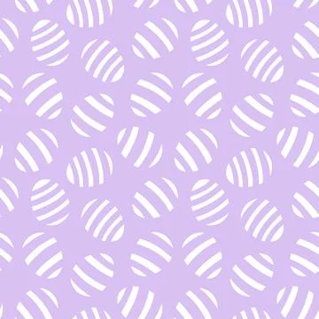 Lavender Easter Egg Seamless Pattern Background Stock Illustration