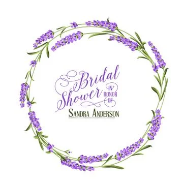 The lavender elegant card. Illustrazione stock