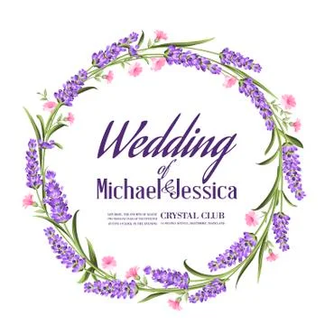 The lavender elegant card. Stock Illustration
