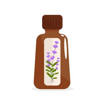 Lavender essential oil Stock Illustration