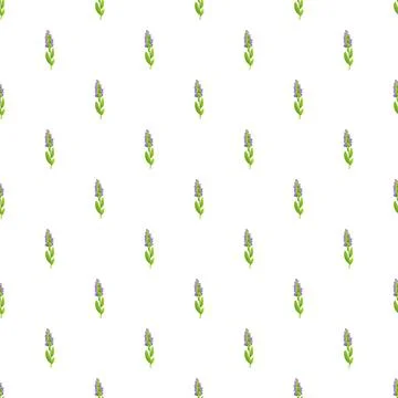 Lavender floral pattern creating a beautiful seamless background design Stock Illustration