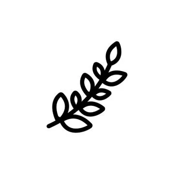 Lavender flower icon vector. Isolated contour symbol illustration Stock Illustration
