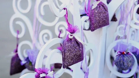 Lavender flowers in aromatic sachets Video stock 79475089