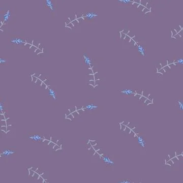 Lavender flowers seamless vector pattern Stock-Illustration