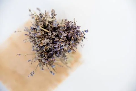 Lavender flowers on table Stock Photos