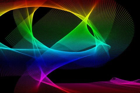 Lavender flowing lines wave smooth curves light design Stock Illustration