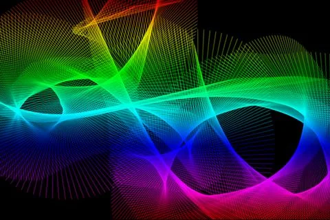 Lavender flowing wave lines smooth curves light background イラスト素材