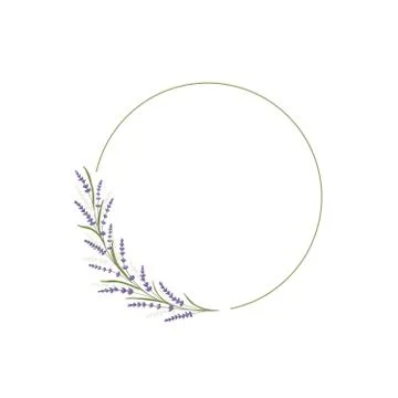 Lavender frame. Floral frame background decoration for wedding and invitation イラスト素材