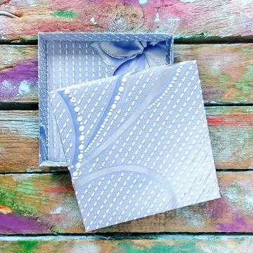 Lavender Gift Box Stock Photos