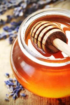 Lavender Honey Stock Photos