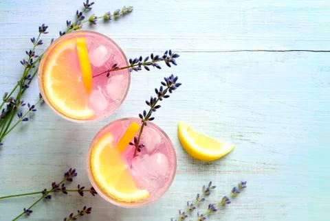 Lavender lemonade Stock Photos