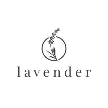 Lavender Logo, Simple Elegant Purple Flower Plant Vector, Greeting Card Des.. Stock Illustration