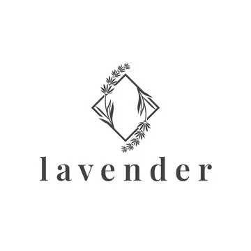 Lavender Logo, Simple Elegant Purple Flower Plant Vector, Greeting Card Des.. Stock Illustration