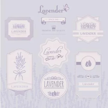 Lavender logos Stock Illustration