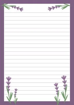 Lavender notepad Stock Illustration