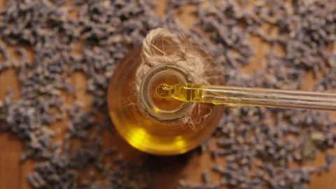 Lavender oil. Stock Footage 242761838