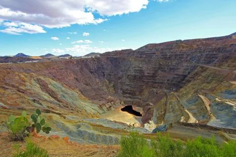 Lavender Open pit copper mine, Bisbee, USA Stock Photos