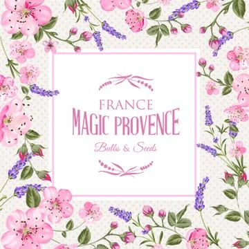 Lavender provence card Stock Illustration