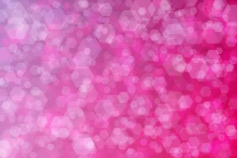 Lavender to raspberry abstract defocused background with hexagon shape bokeh  Stock Illustration