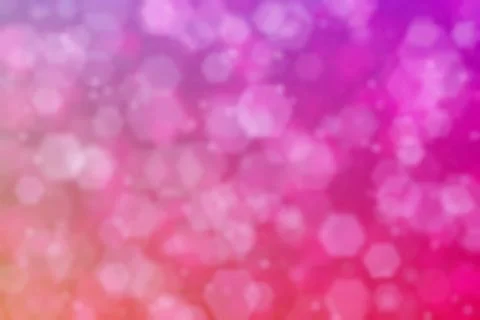 Lavender to raspberry abstract defocused background with hexagon shape bokeh  Stock Illustration