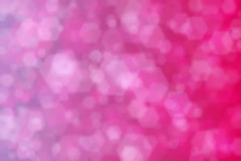 Lavender to raspberry abstract defocused background with hexagon shape bokeh  Illustrazione stock