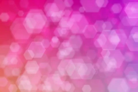 Lavender to raspberry abstract defocused background, hexagon shape bokeh patt Illustrazione stock