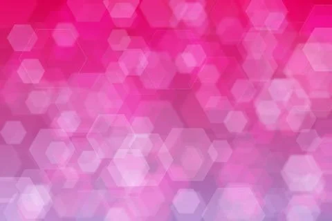 Lavender to raspberry abstract defocused background, hexagon shape bokeh patt Stock Illustration