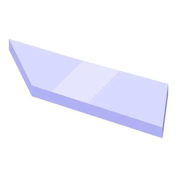 Lavender rectangular prism floating in white space Stock Illustration