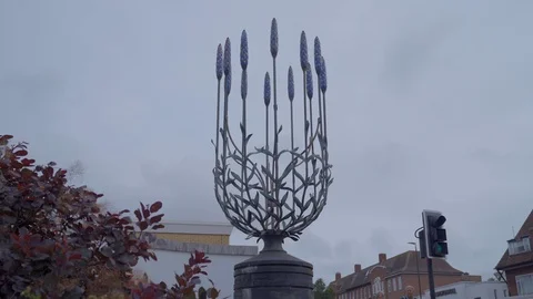 Lavender Sculpture in Wallington Sutton Stock Footage 116554242
