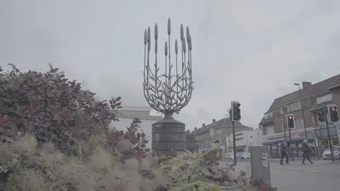 Lavender Sculpture in Wallington Sutton Stock Footage 116554281