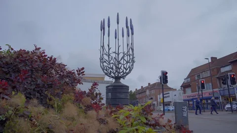 Lavender sculpture wallington sutton Stock Footage 116554297