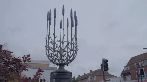Lavender sculpture wallington sutton Stock Footage 116554461