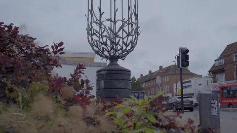 Lavender sculpture wallington sutton Video stock 116554584