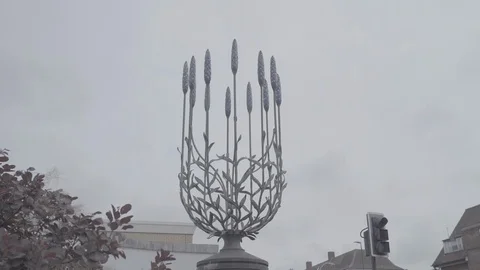 Lavender sculpture wallington sutton Stock Footage 116554726